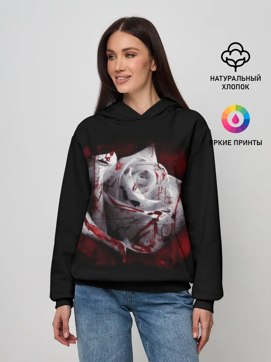 Женское худи / Кровавая роза