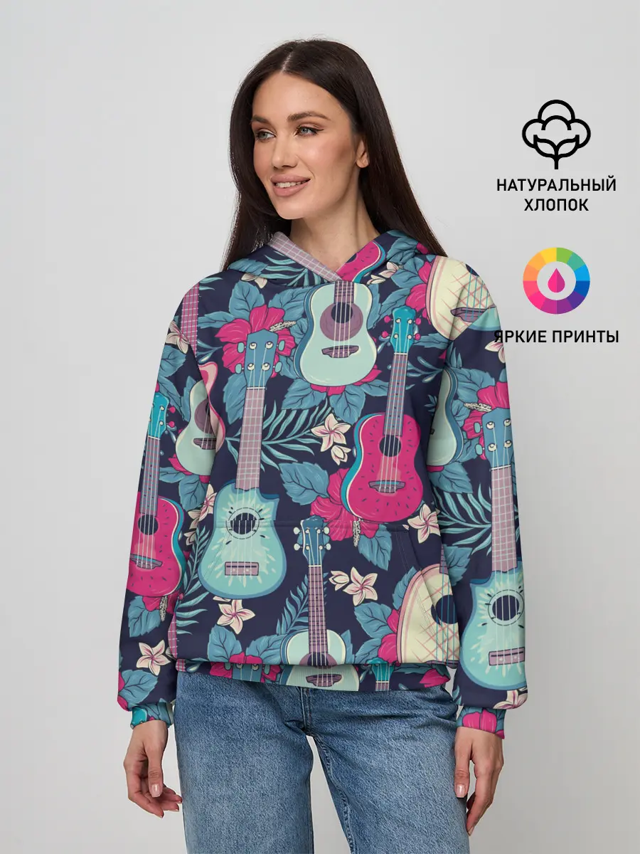 Женское худи / Укулеле фруктовые