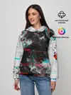 Женское худи / White flame glitch