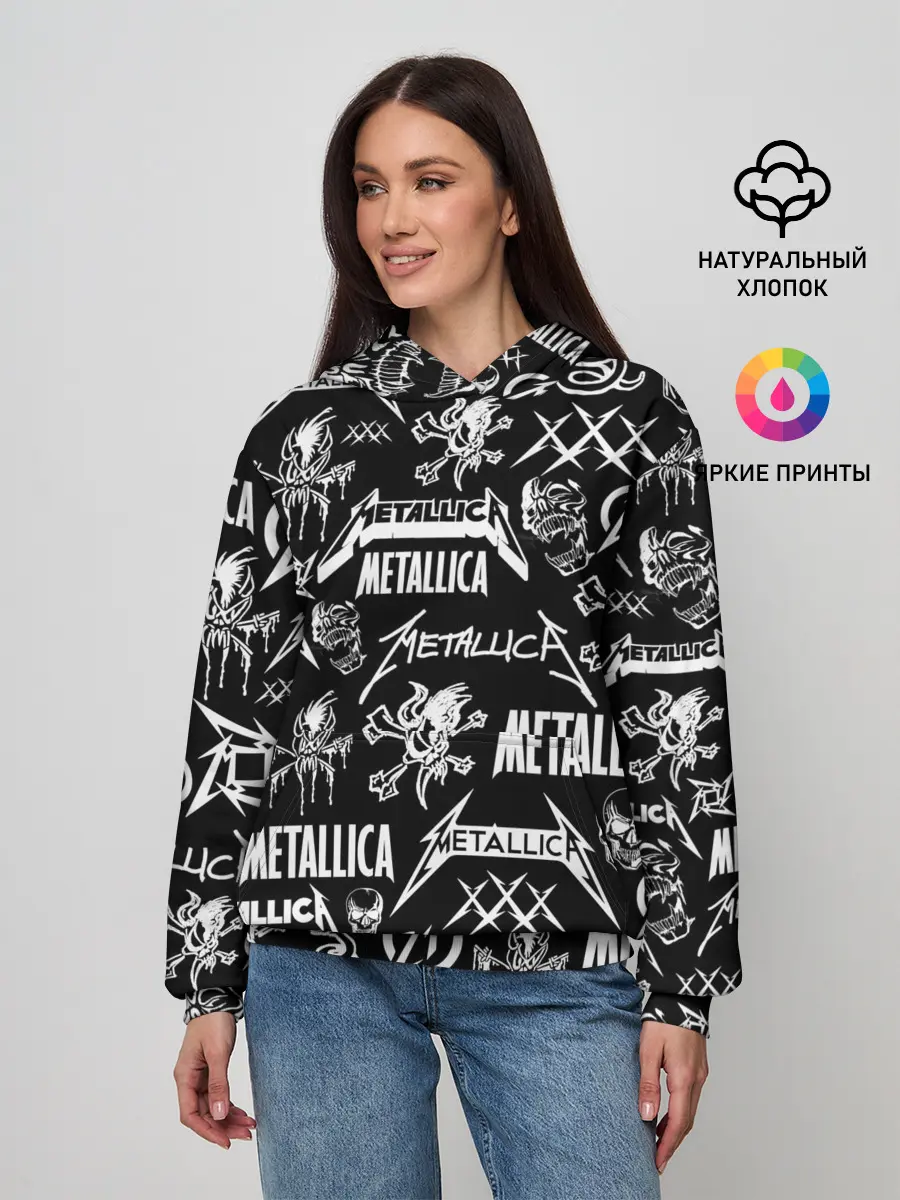 Женское худи / METALLICA LOGOBOMBING