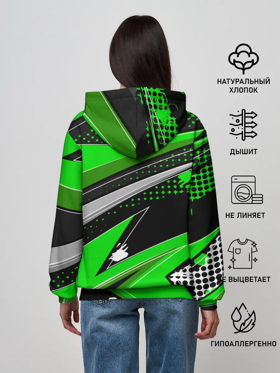 Женское худи / Зеленая краска