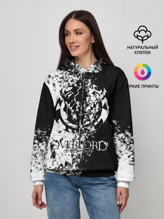 Женское худи / чб спрей оверлорд
