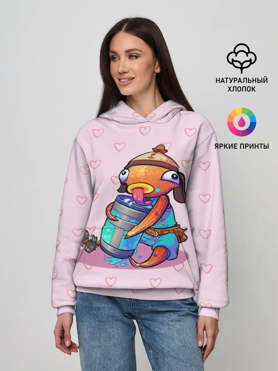 Женское худи / Рыба Фортнайт