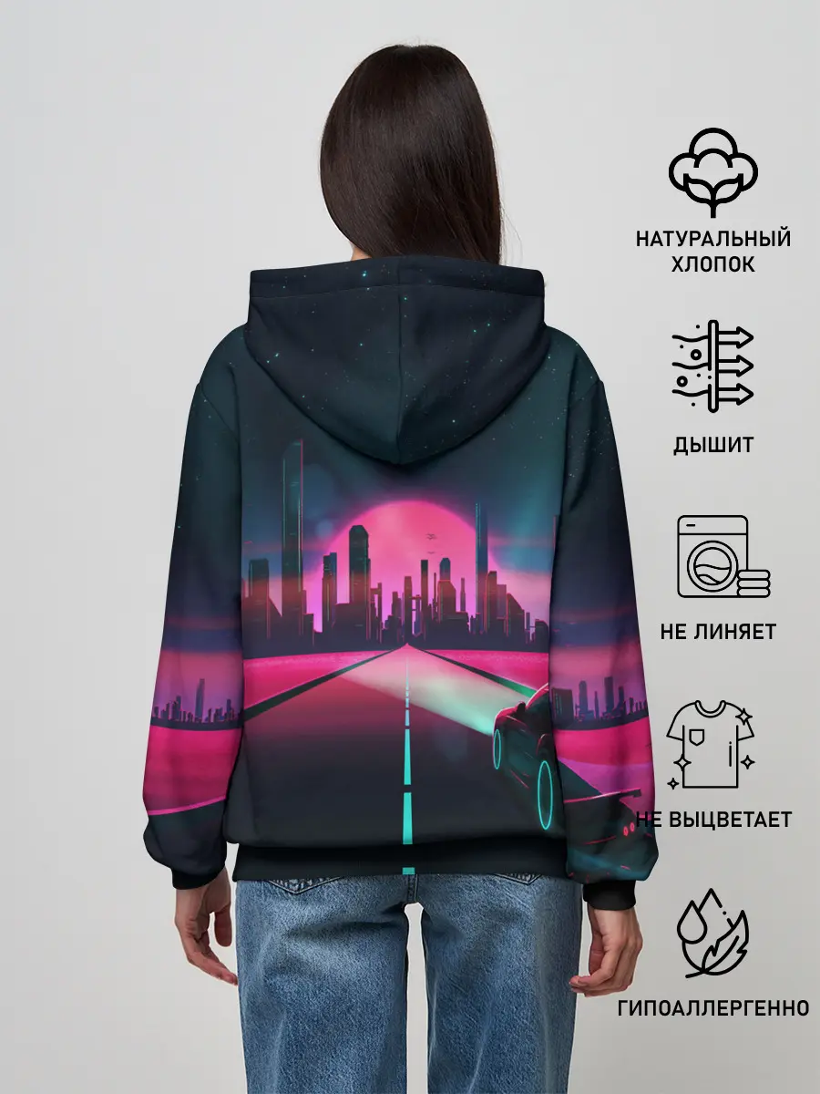 Женское худи / НЕОНОВЫЙ ГОРОД
