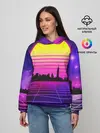 Женское худи / ГОРОД В НЕОНЕ