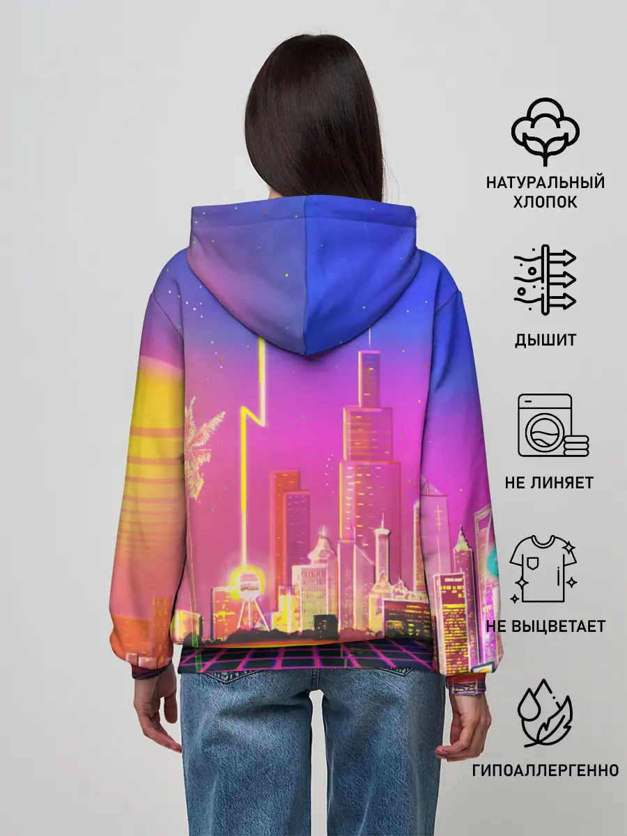 Женское худи / КИБЕР ГОРОД