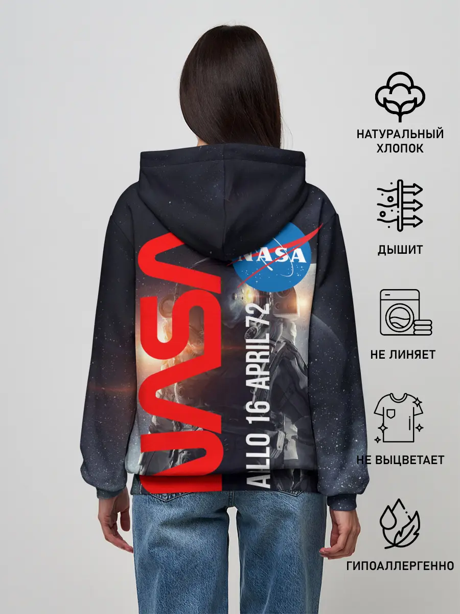 Женское худи / Nasa Apollo 16