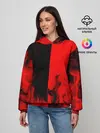 Женское худи / BLACK RED FIRE