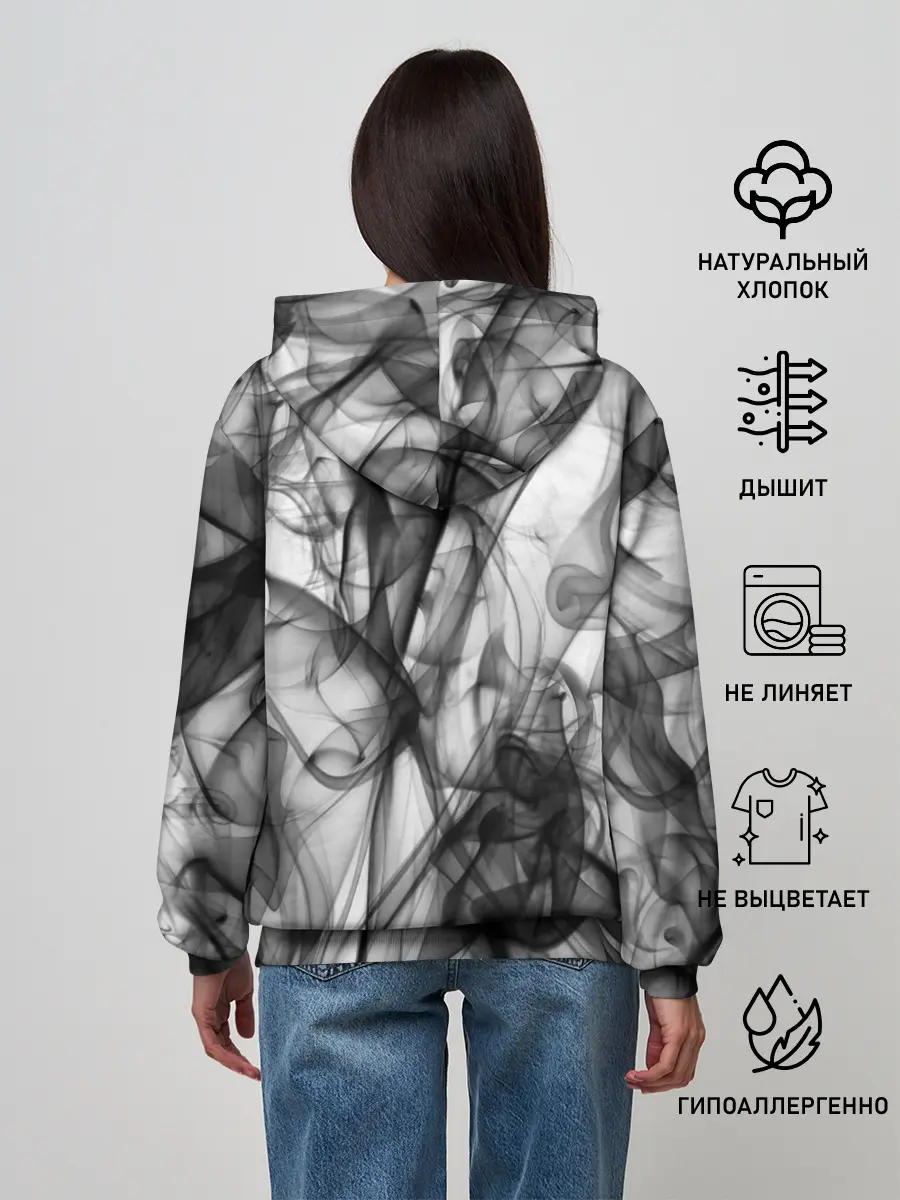 Женское худи / SMOKE ABSTRACTION