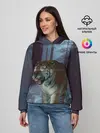 Женское худи / ТИГР В СУМЕРЕЧНОМ ЛЕСУ