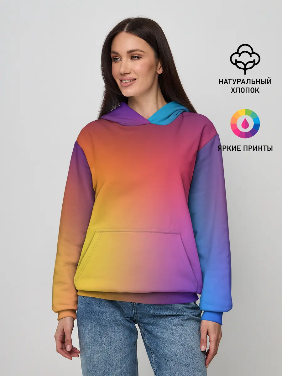Женское худи / Abstract gradient colors