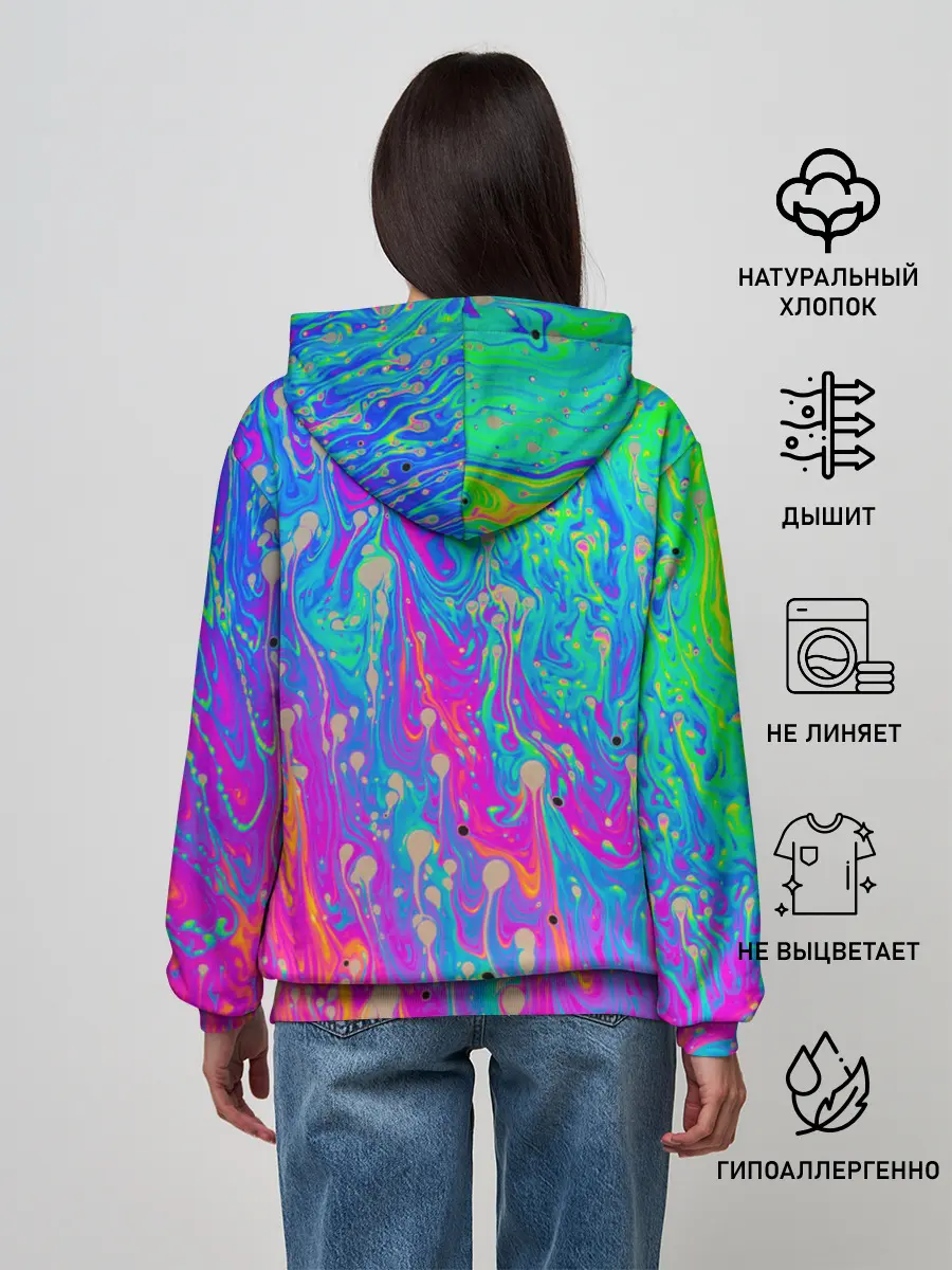 Женское худи / НЕОНОВАЯ ПАЛИТРА