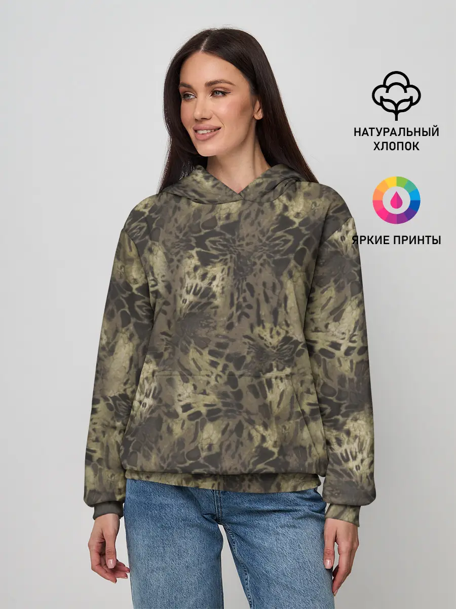 Женское худи / Камуфляж Prym1 Woodlands Camo