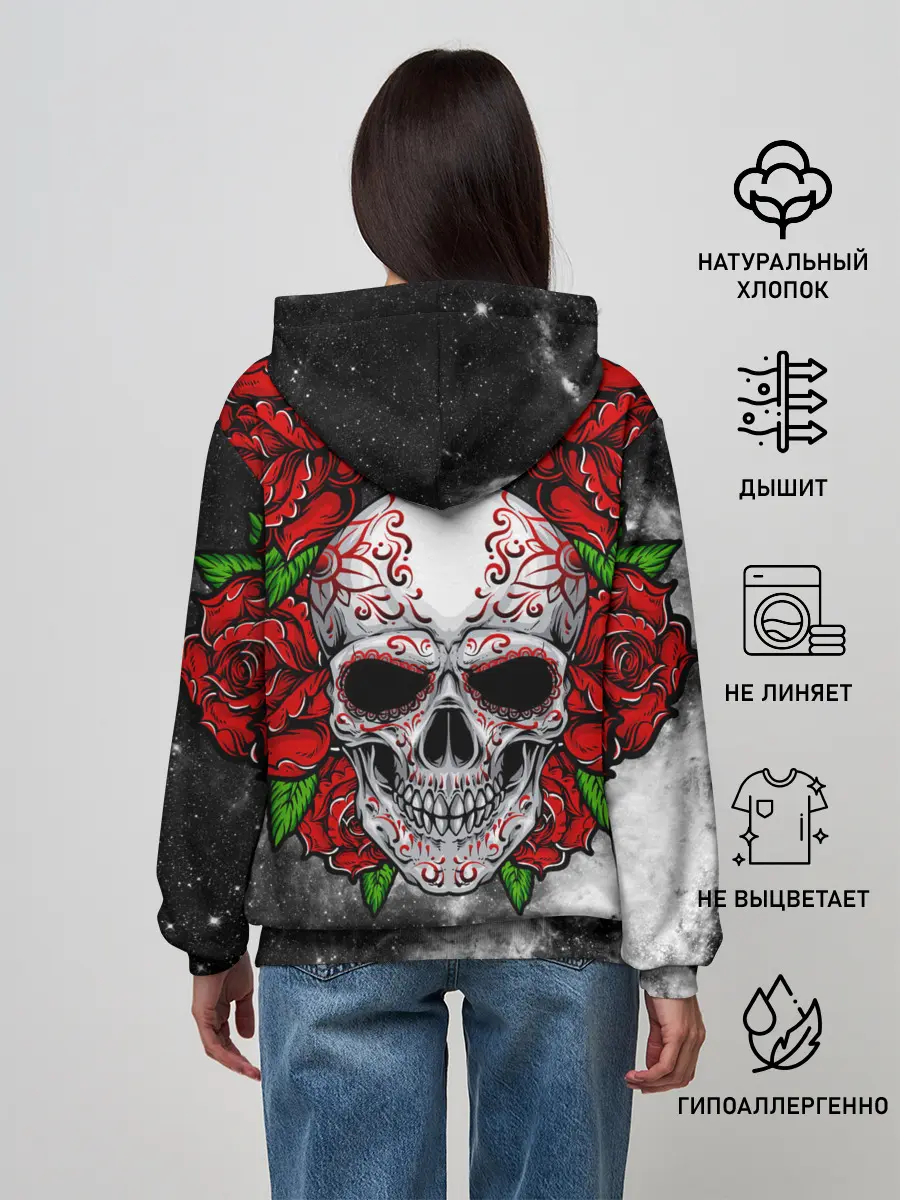 Женское худи / Skull and Roses