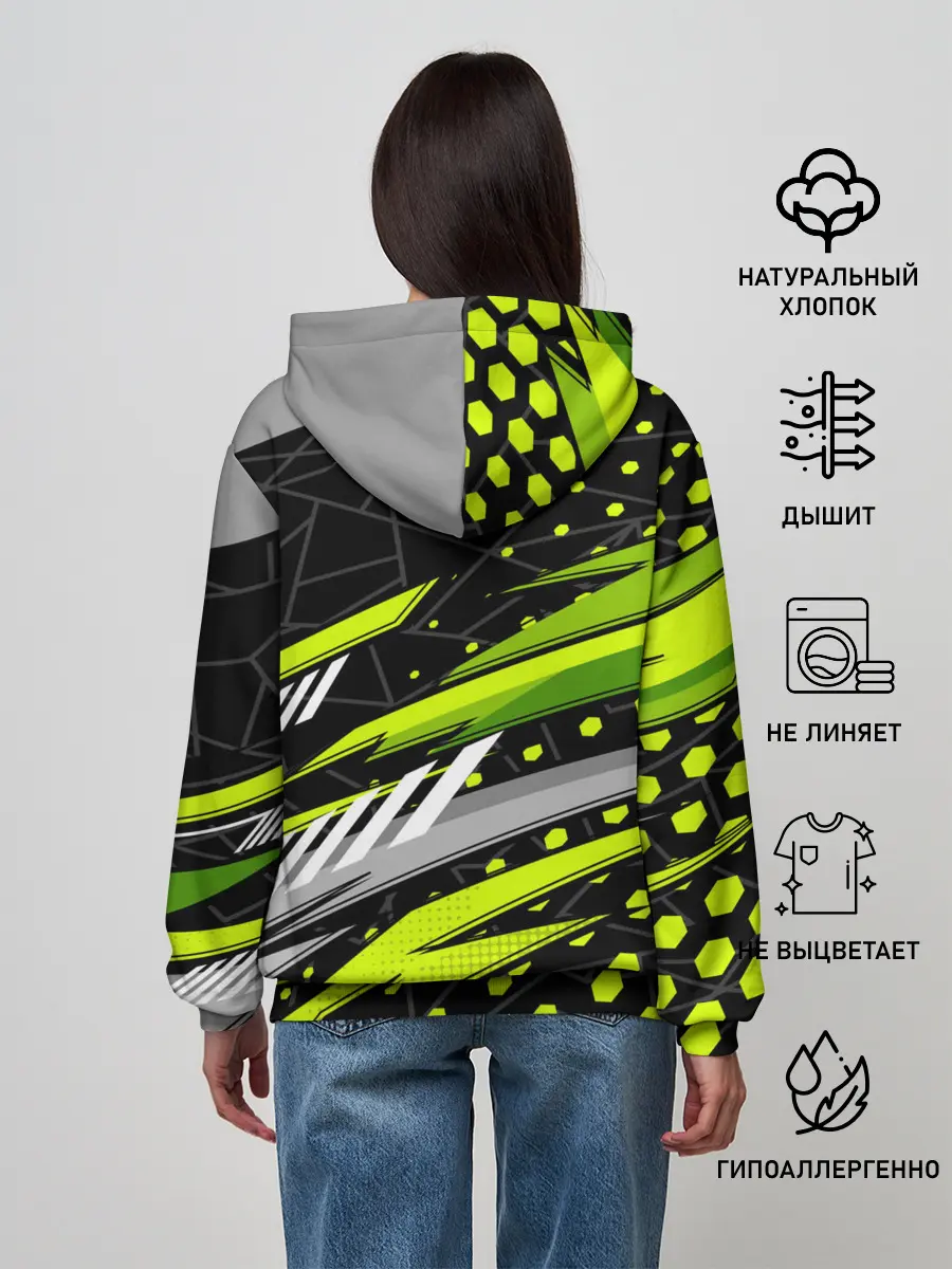 Женское худи / Black and Green