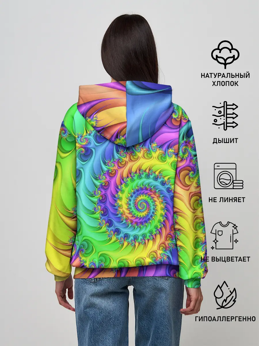 Женское худи / ФРАКТАЛЬНЫЙ АБСТРАКТ