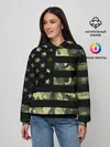 Женское худи / American Flag Camo