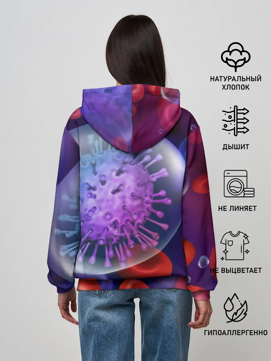 Женское худи / Лейкоциты и клетка