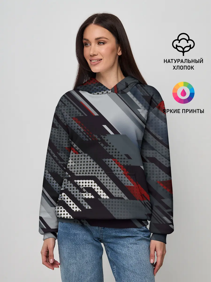 Женское худи / Металлическая текстура