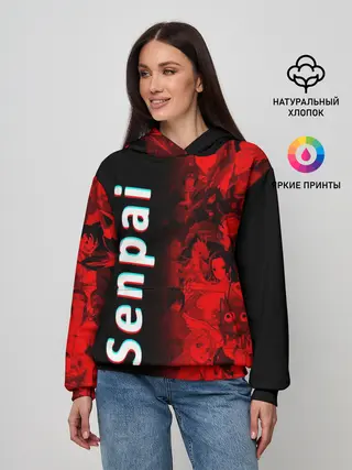 Женское худи / Senpai Glitch
