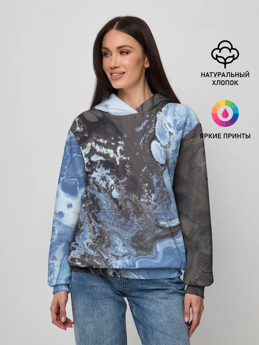 Женское худи / Волны