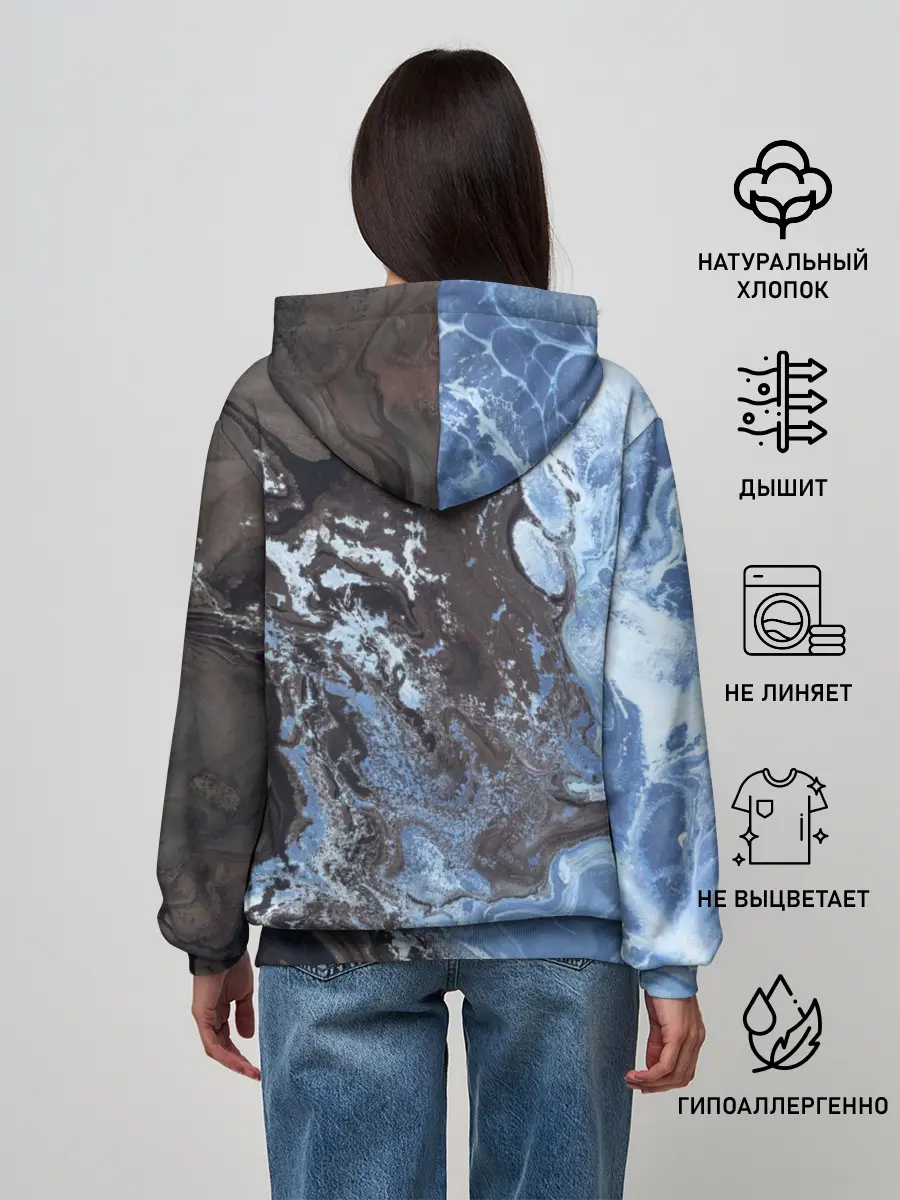 Женское худи / Волны