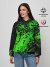 Женское худи / Тёмные зеленые краски