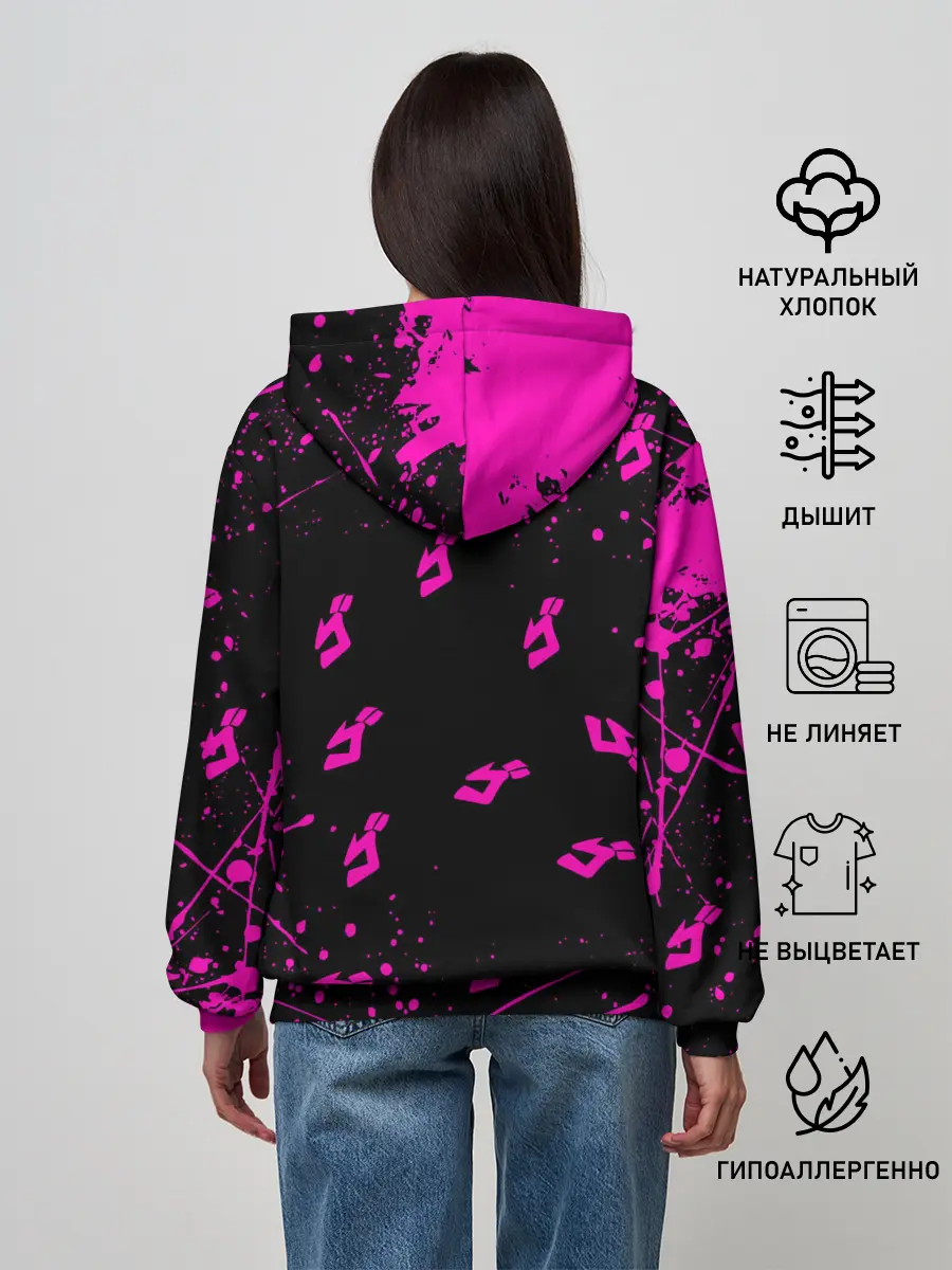 Женское худи / KILLER QUEEN розовые кляксы