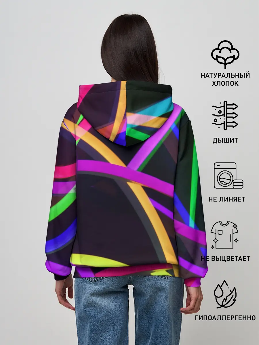 Женское худи / Светящиеся полосы