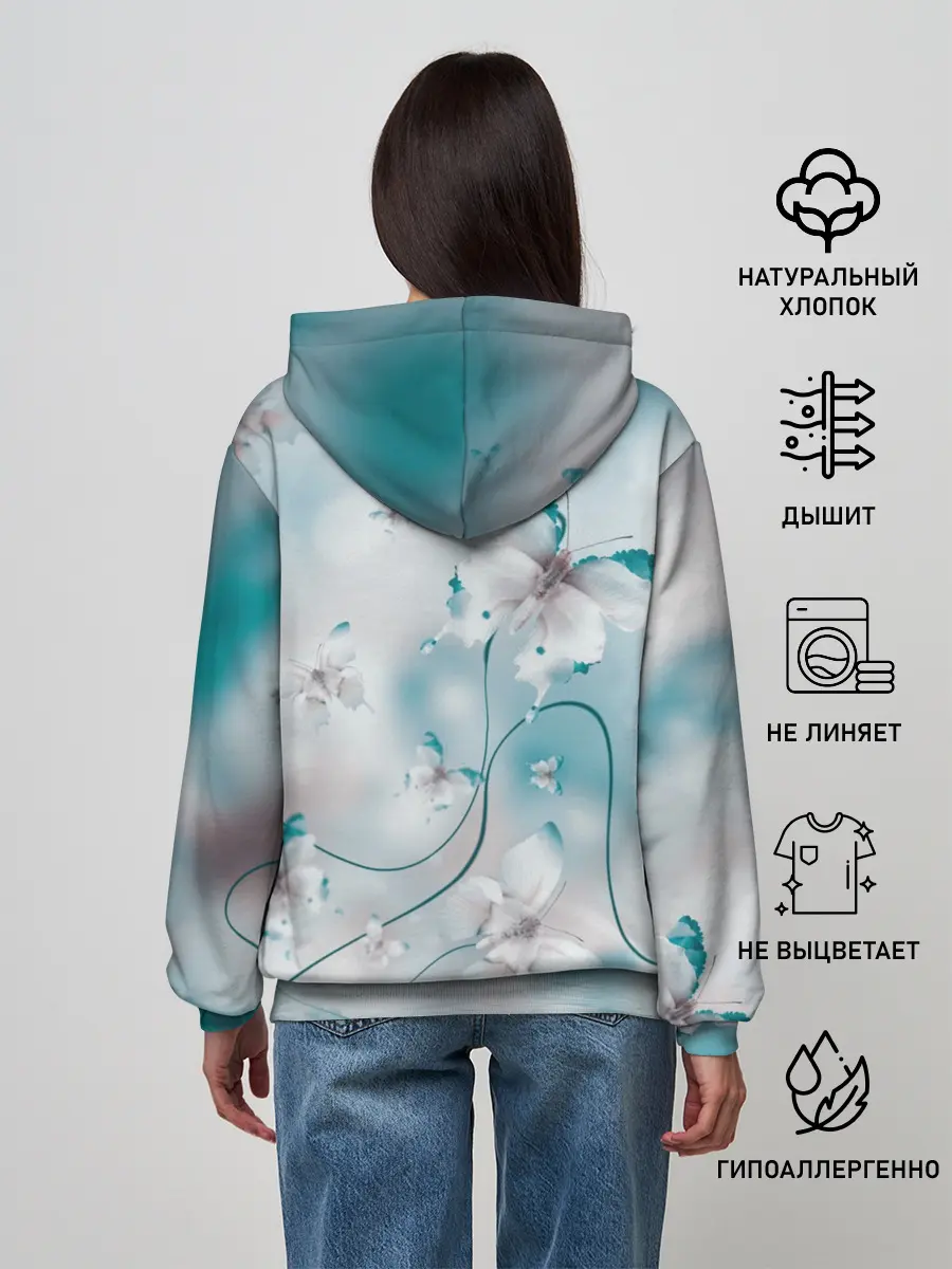 Женское худи / бабочки