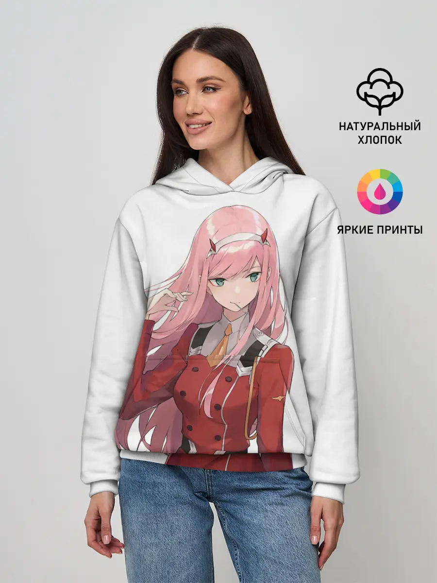 Женское худи / ноль два волосы