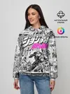 Женское худи / Чернобелый комикс джоджо