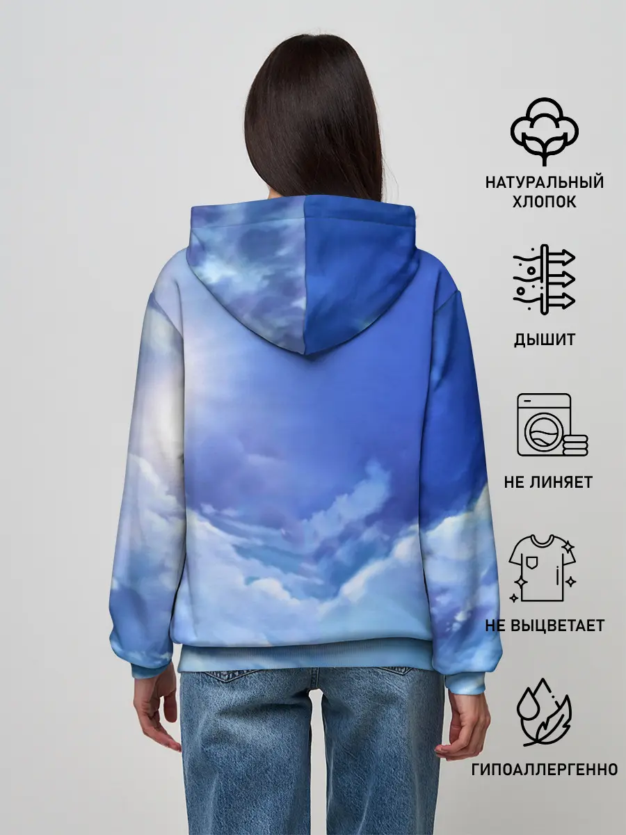 Женское худи / ноль два небо