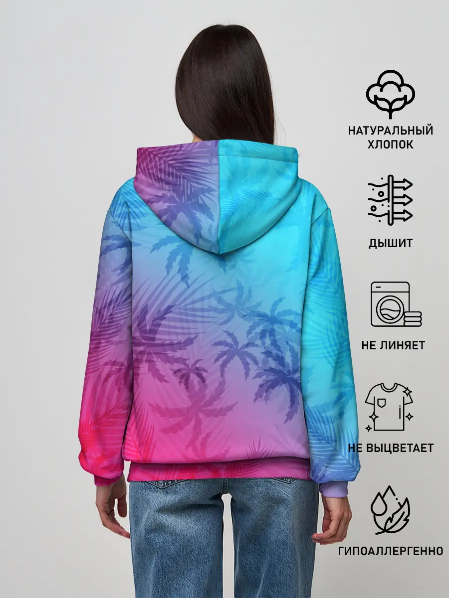 Женское худи / НЕОНОВЫЕ ПАЛЬМЫ / NEON