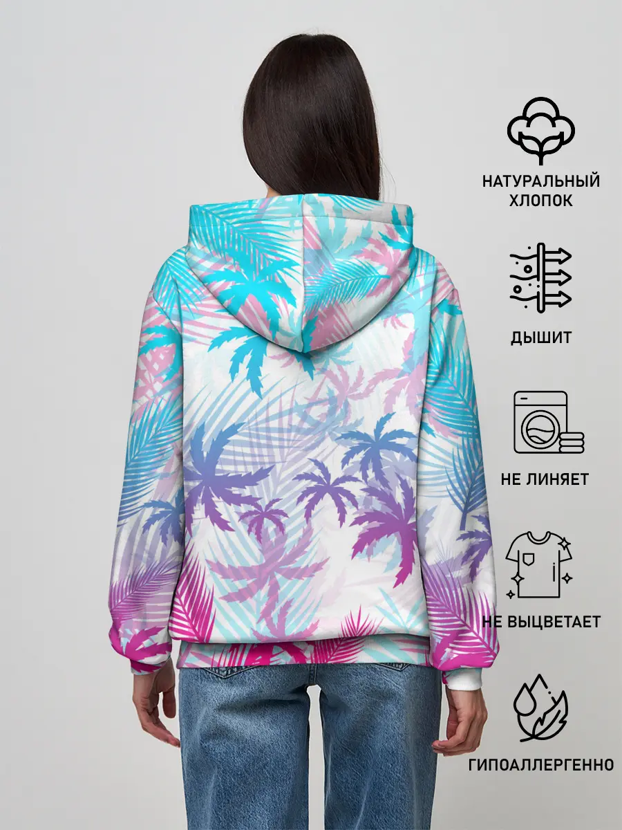 Женское худи / НЕОНОВЫЕ ПАЛЬМЫ