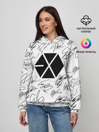 Женское худи / EXO BAND АВТОГРАФЫ