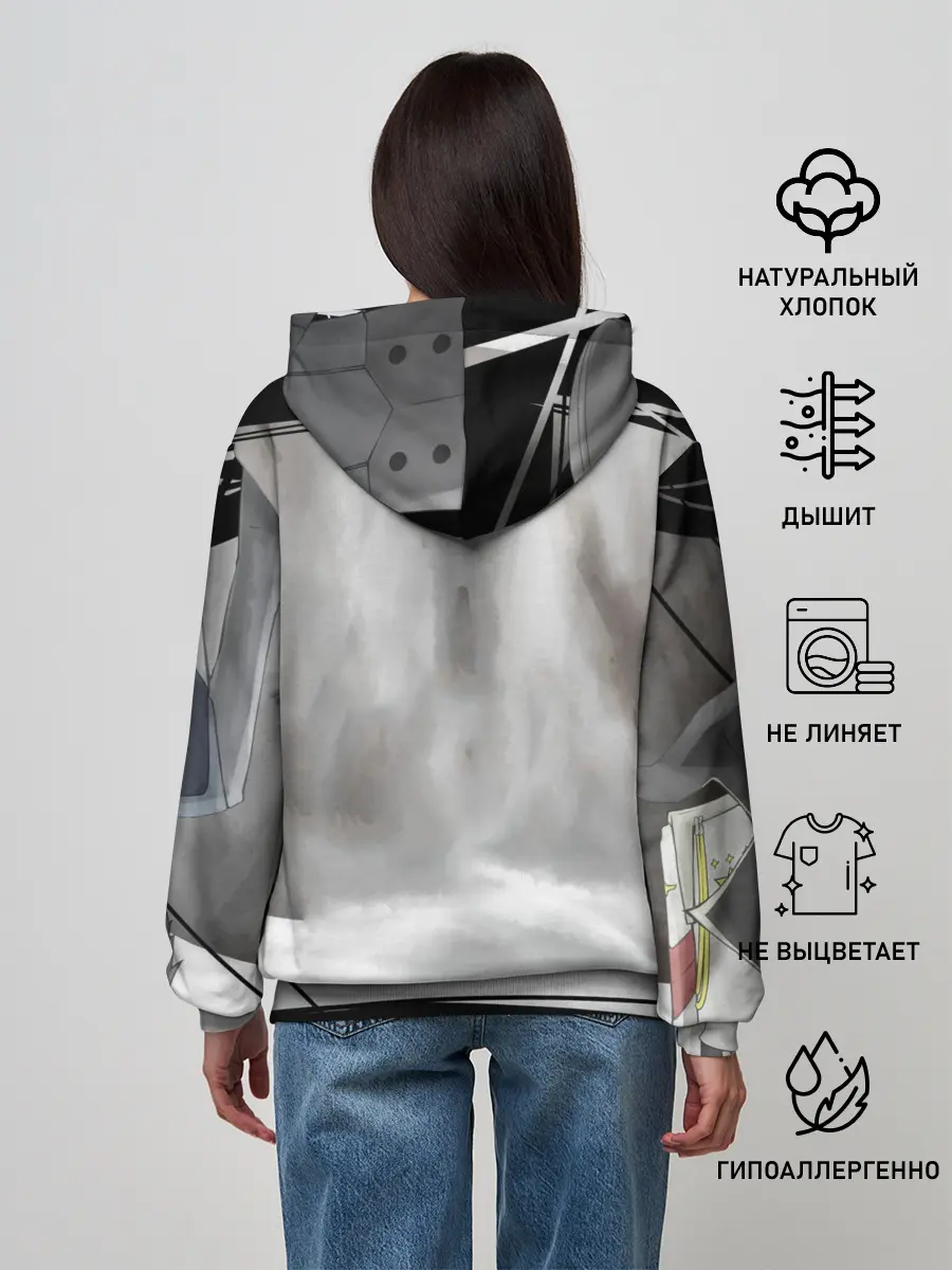 Женское худи / ноль два перевертыш