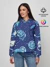 Женское худи / Кот Космонавт