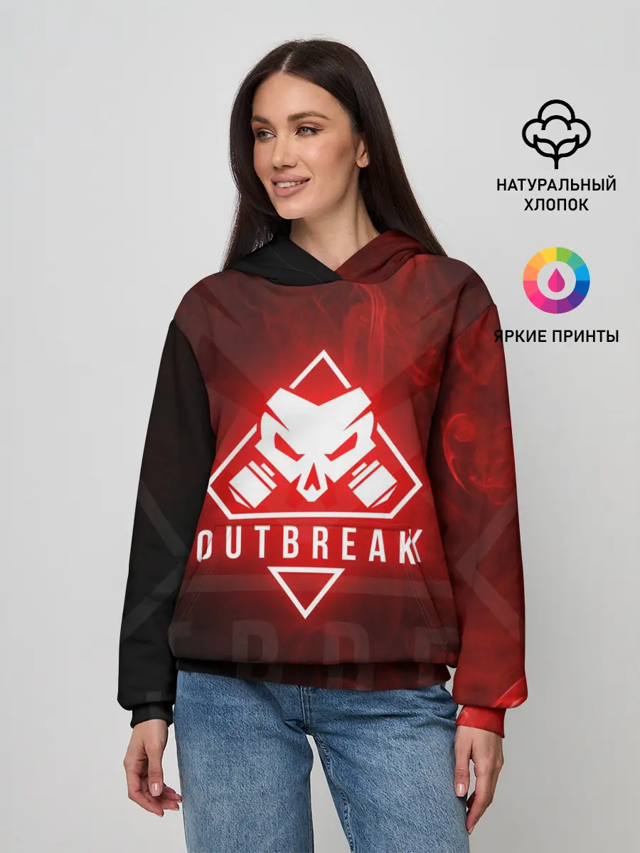 Женское худи / RAINBOW SIX SIEGE OUTBREAK