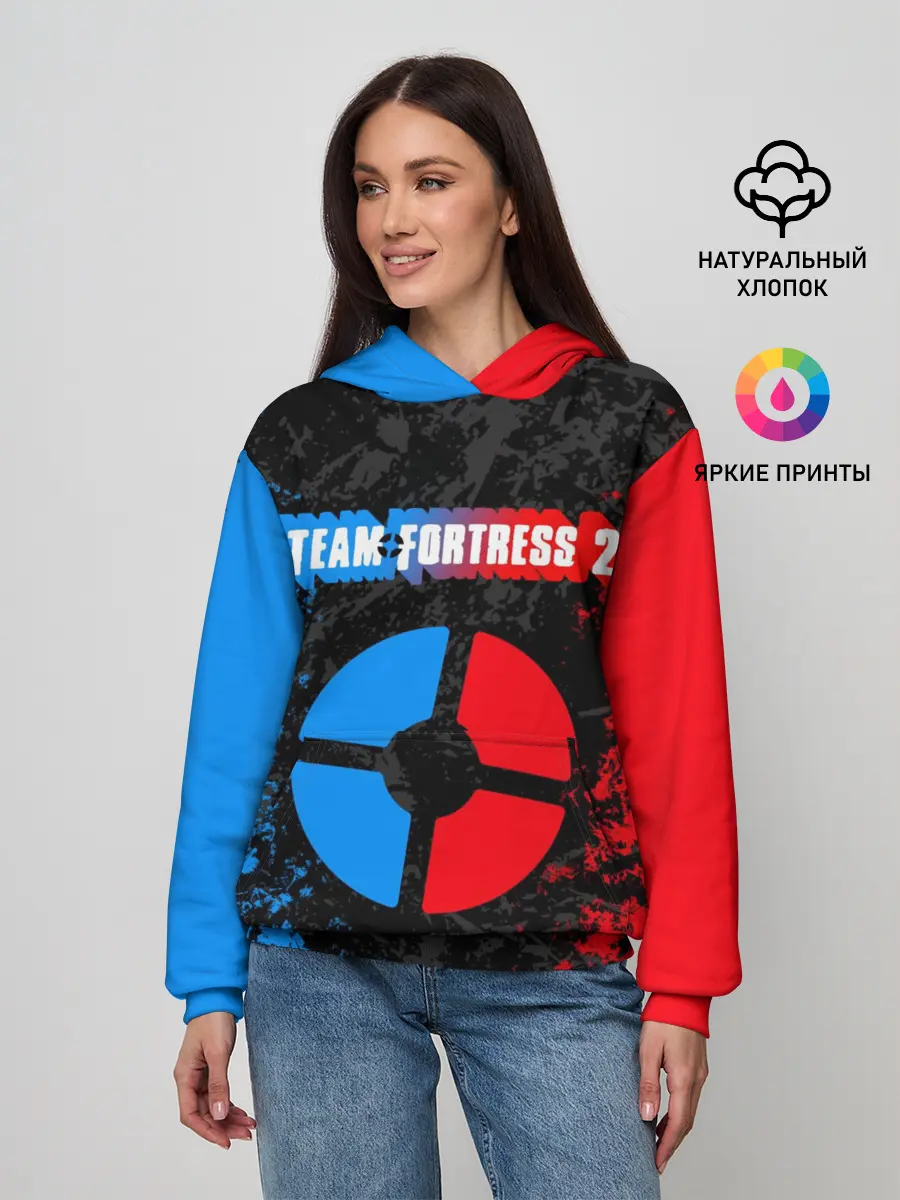 Женское худи / TEAM FORTRESS 2 RED VS BLUE