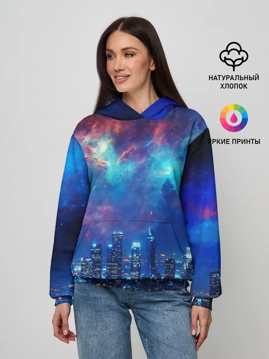 Женское худи / НОЧЬ В ГОРОДЕ