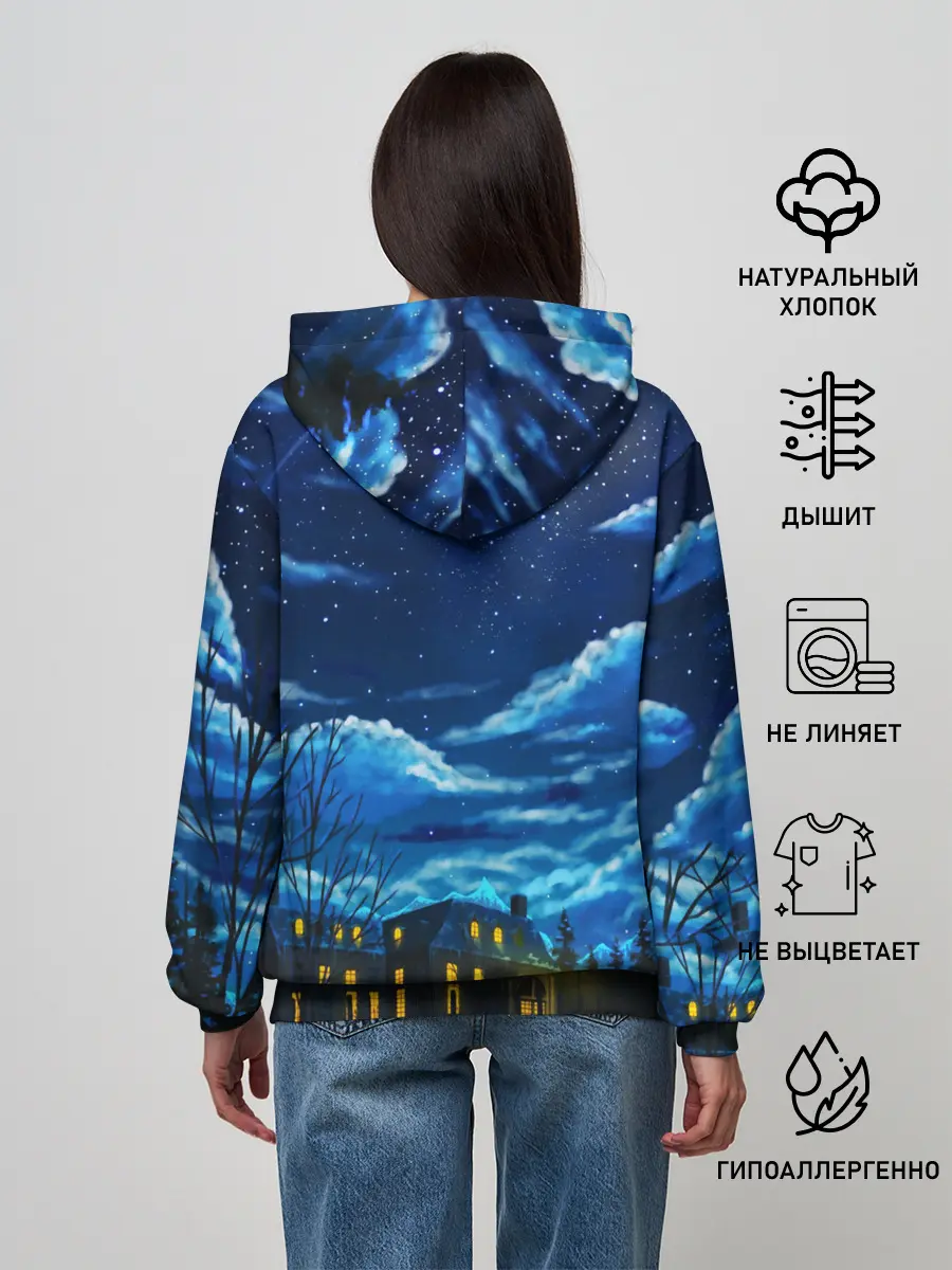 Женское худи / ЗИМНЯЯ НОЧЬ