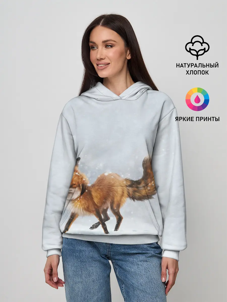 Женское худи / Зимняя лисичка