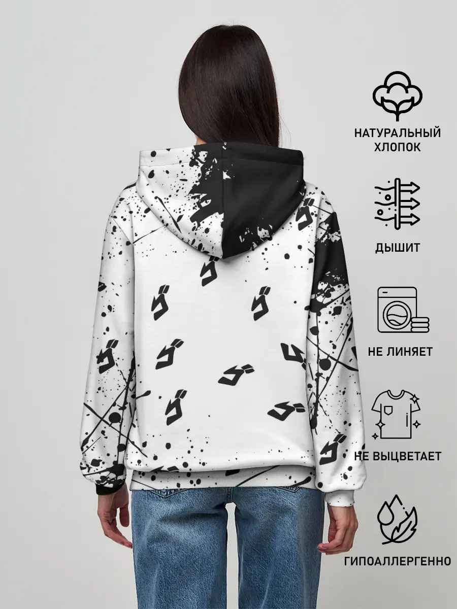 Женское худи / KILLER QUEEN черные брызги