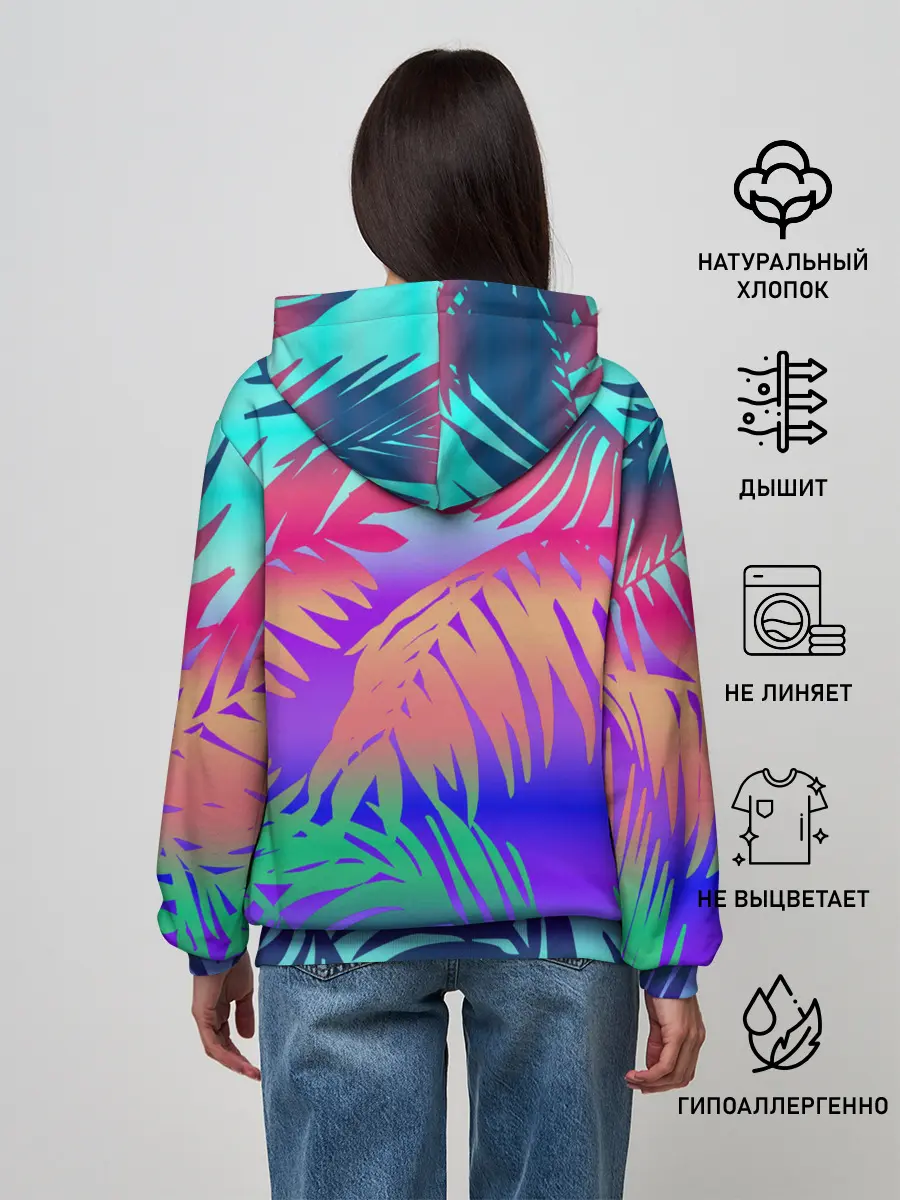 Женское худи / НЕОНОВЫЕ ПАЛЬМЫ