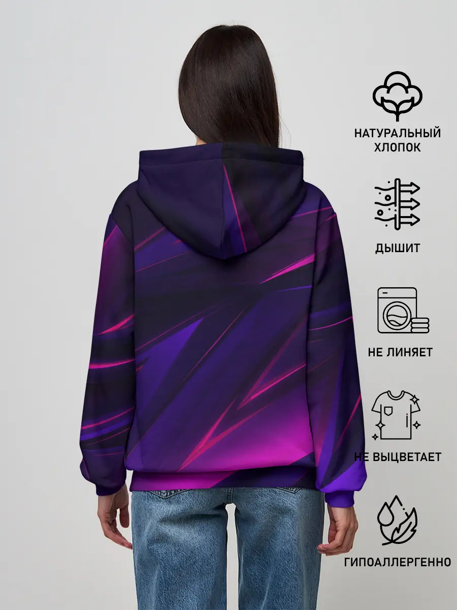 Женское худи / GEOMETRY STRIPES NEON