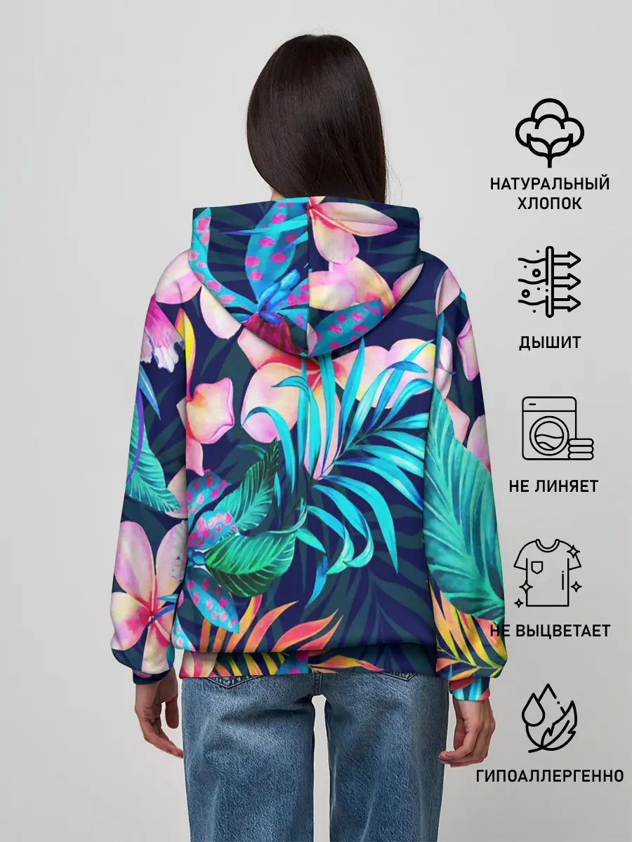 Женское худи / TROPIC FLOWER