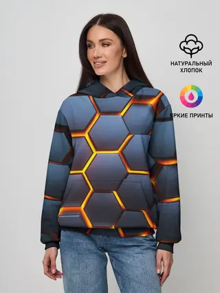 Женское худи / 3D БРОНЬ