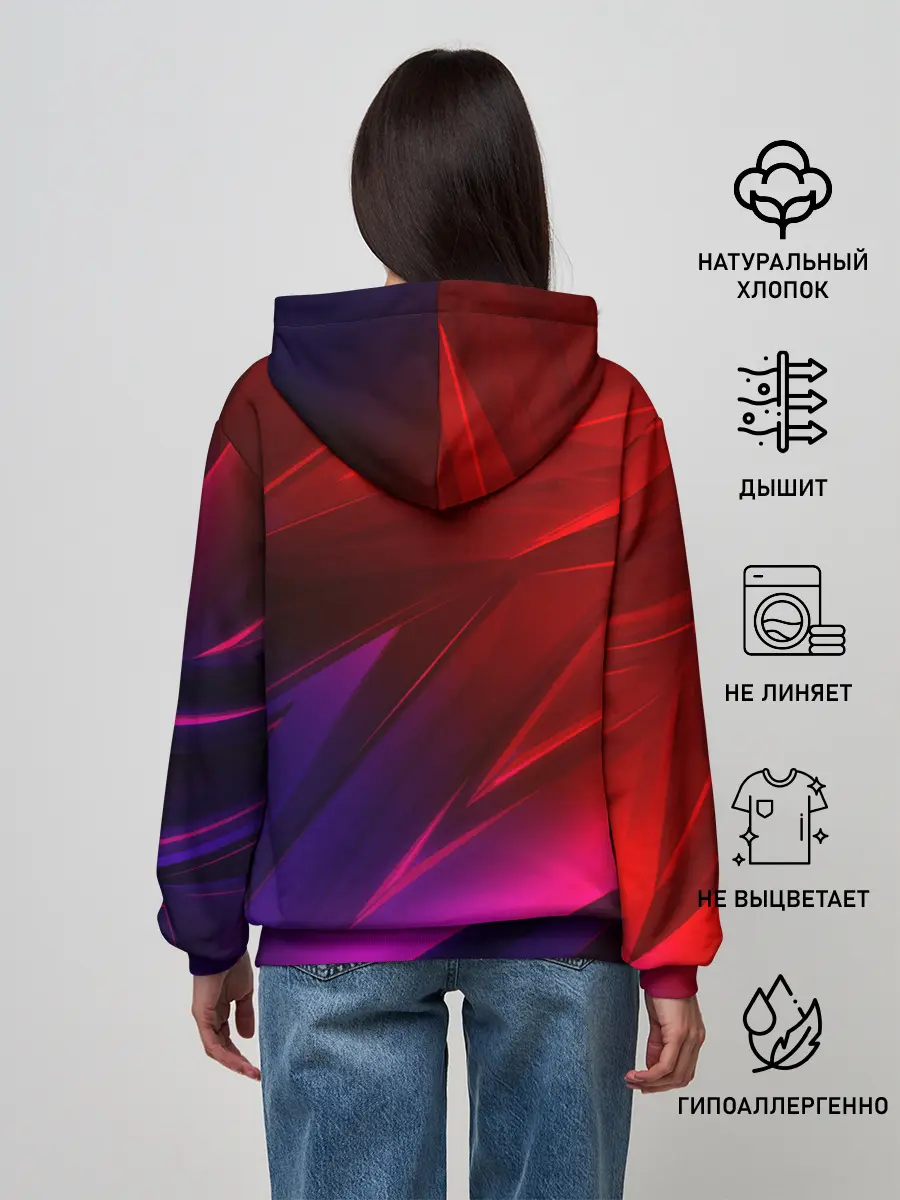 Женское худи / NEON GEOMETRY STRIPES