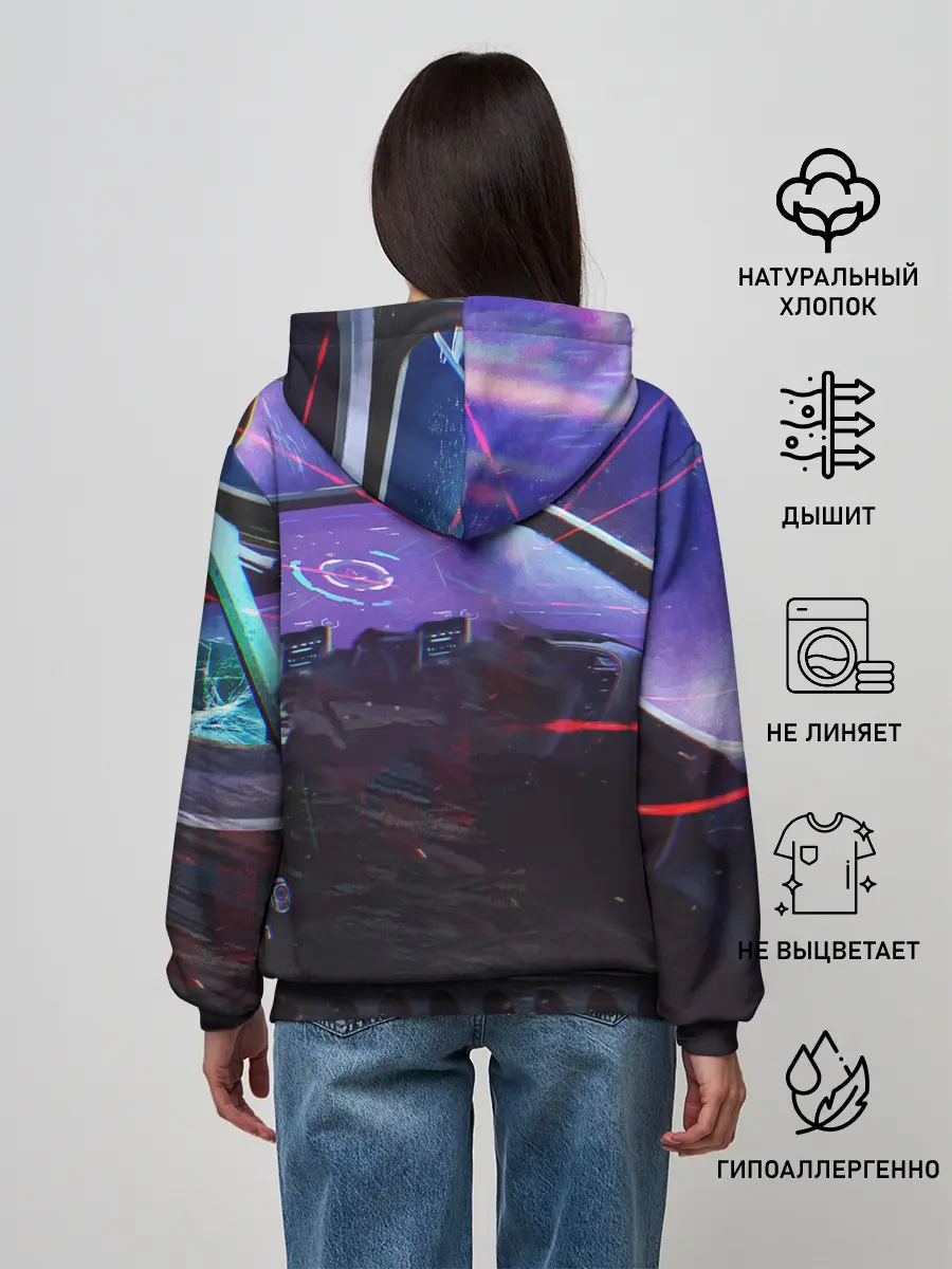 Женское худи / CYBERPUNK 2077 - КИАНУ